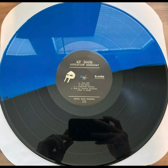 MF Doom Operation Doomsday 2014 Reissue Blue/Black Split Color Vinyl MF-90 ST-02 - Picture 5 of 5